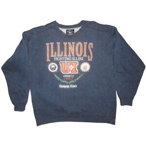 Vintage 90s University Illinois Illini Galt Crew Heavy Pullover Sweatshirt XL